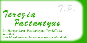 terezia pattantyus business card